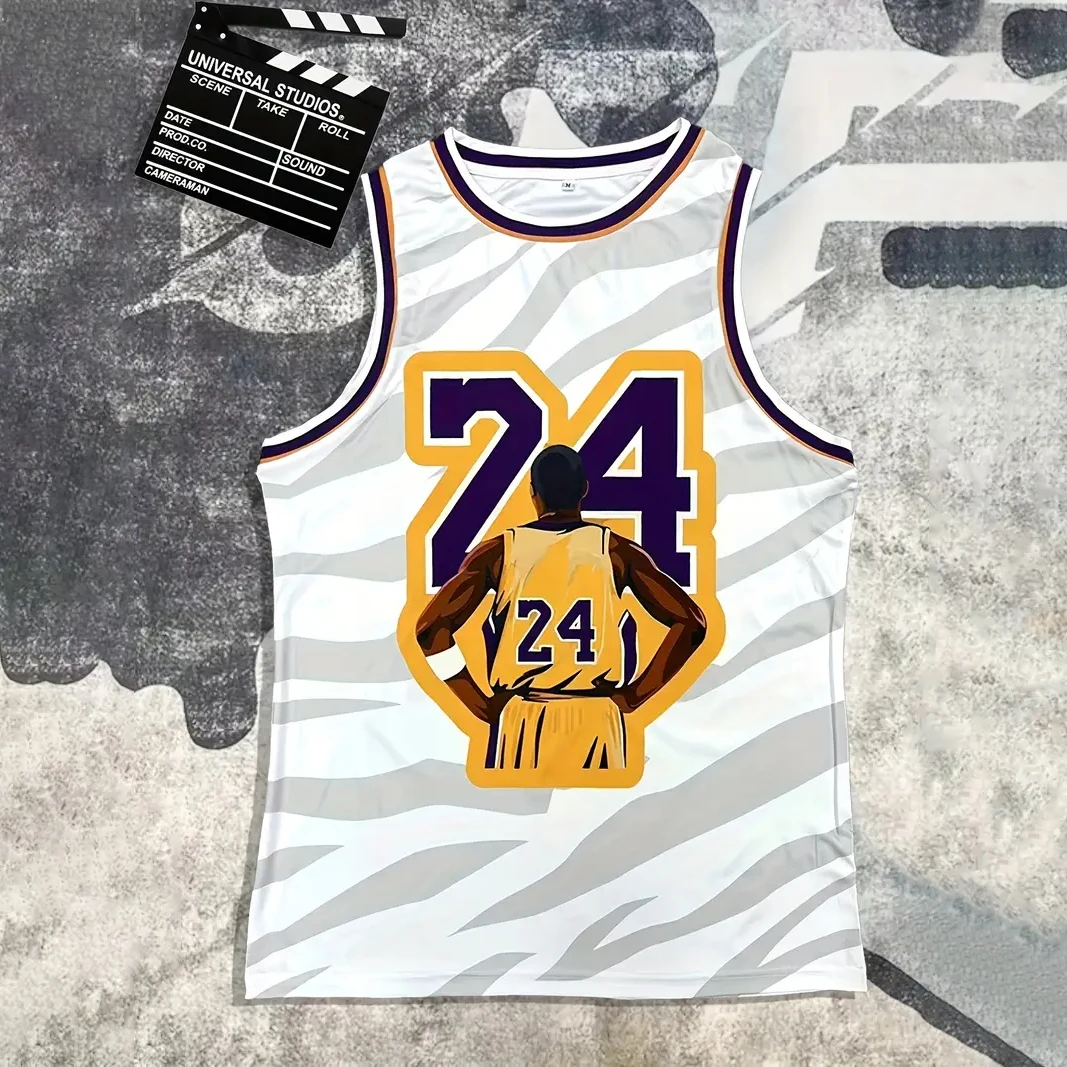 #24 Basketball Uniforms Wear Sleeveless Sports Jerseys Casual Gym Jogging Breathable T-shirt Club Uniform Jerseys